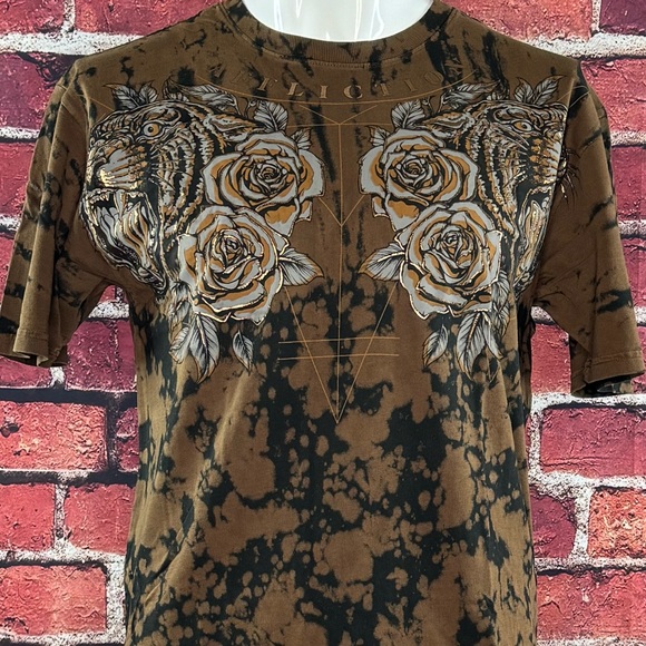 Affliction Men's Short Sleeve Graphic T-shirt - Black/Brown-Size: Large - NWOT - Picture 3 of 13